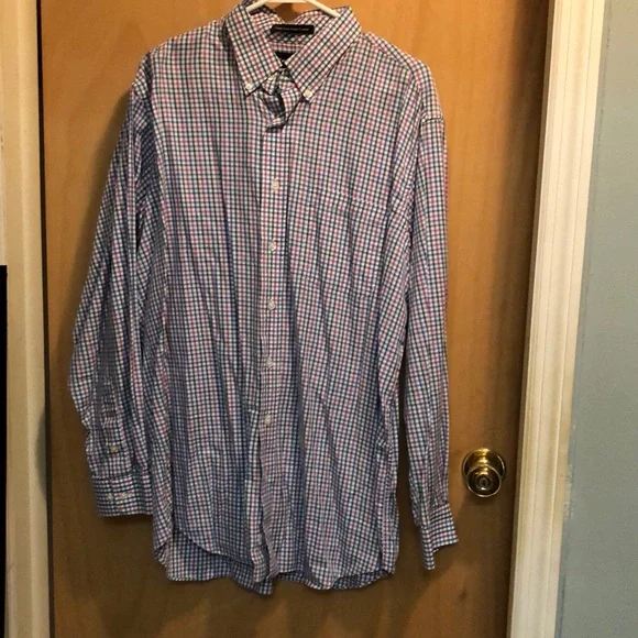 paul fredrick dress shirts Non-Iron Cotton Stripe Dress Shirt With Contrast Trim main image 0